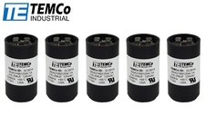 TEMCo 216-259 uf/MFD 110-125 VAC volts Round Start Capacitor 50/60 Hz -Lot-5