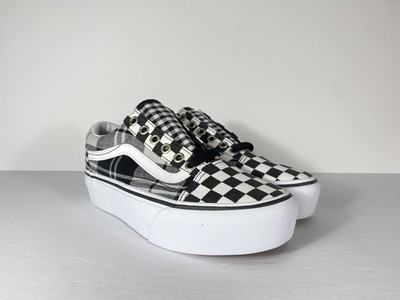vans old skool checkerboard platform