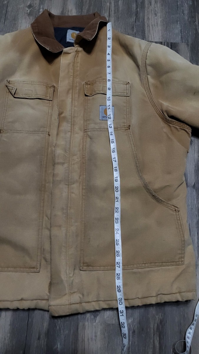 Carhartt Quilted Lined Chore Coat Duck Canvas Zip Up Heavy Carhartt Quilted Lined Chore Coat Duck Canvas Zip Up Heavy