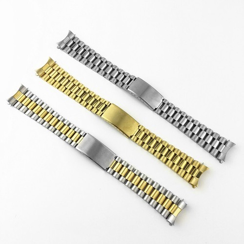 Curved Stainless Steel Watch Strap Band Replacement Bracelet 18 19 20 21 22mm
