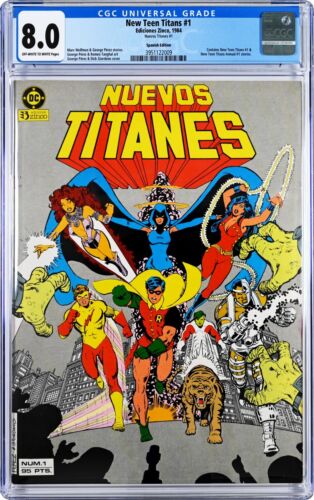 Nuevos Titanes #1 CGC 8.0 (1984, Zinco) Perez, New Teen Titans Spanish Edition - Picture 1 of 2