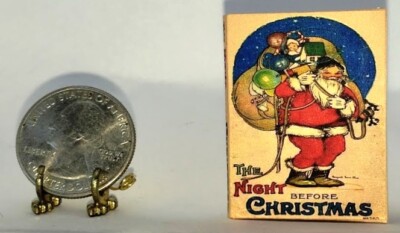 1:6  SCALE MINIATURE BOOK THE NIGHT BEFORE CHRISTMAS 1917 PLAYSCALE