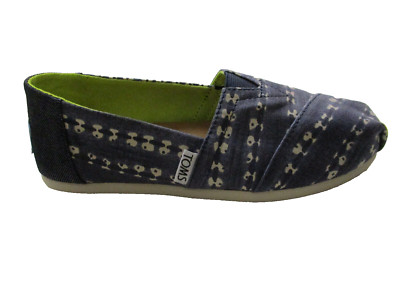 Toms Slipper , Espandrilles Gr 35,5 Textil , blau weiß / navy Batik Tripe N328