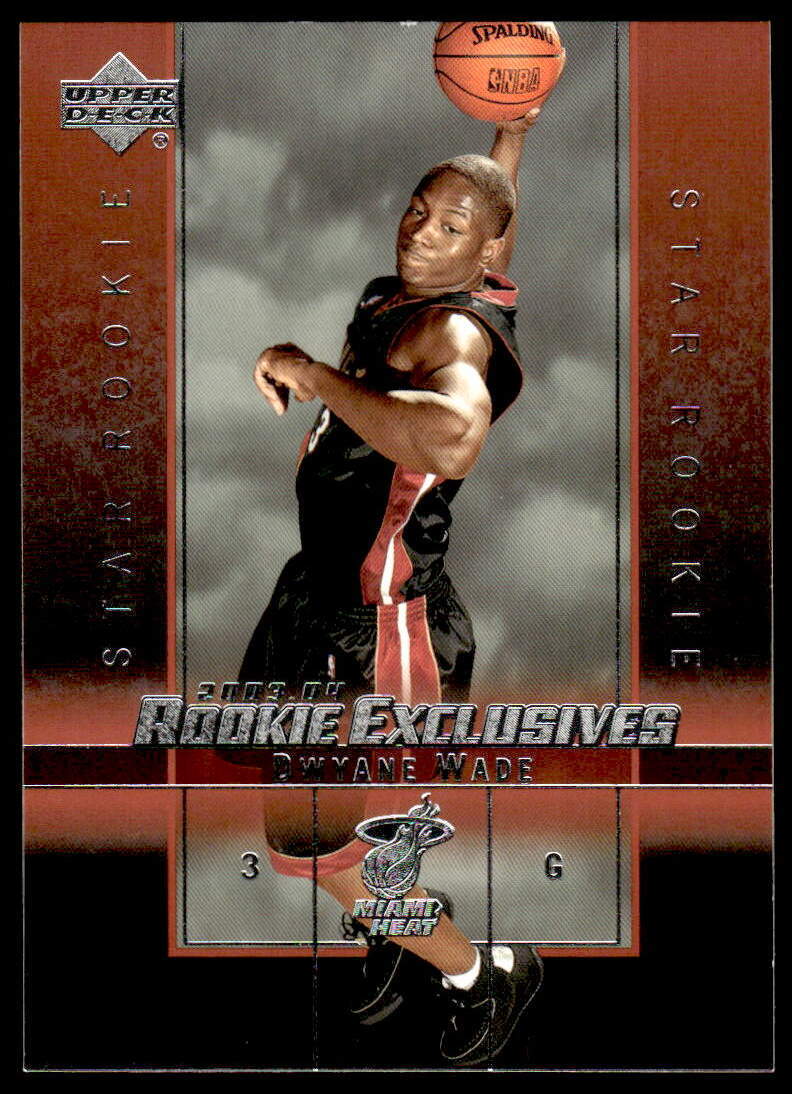 2003-04 Upper Deck Rookie Exclusives #5 Dwyane Wade BASKETBALL Miami Heat