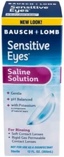 Bausch + Lomb SENSITIVE EYES Saline Solution 12oz __