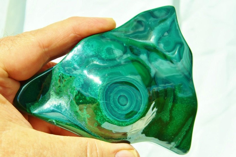 Bullseye Bulls Eye 106mm Malachite Congo Beauty Polished Crystals 4.2" 4240 exx