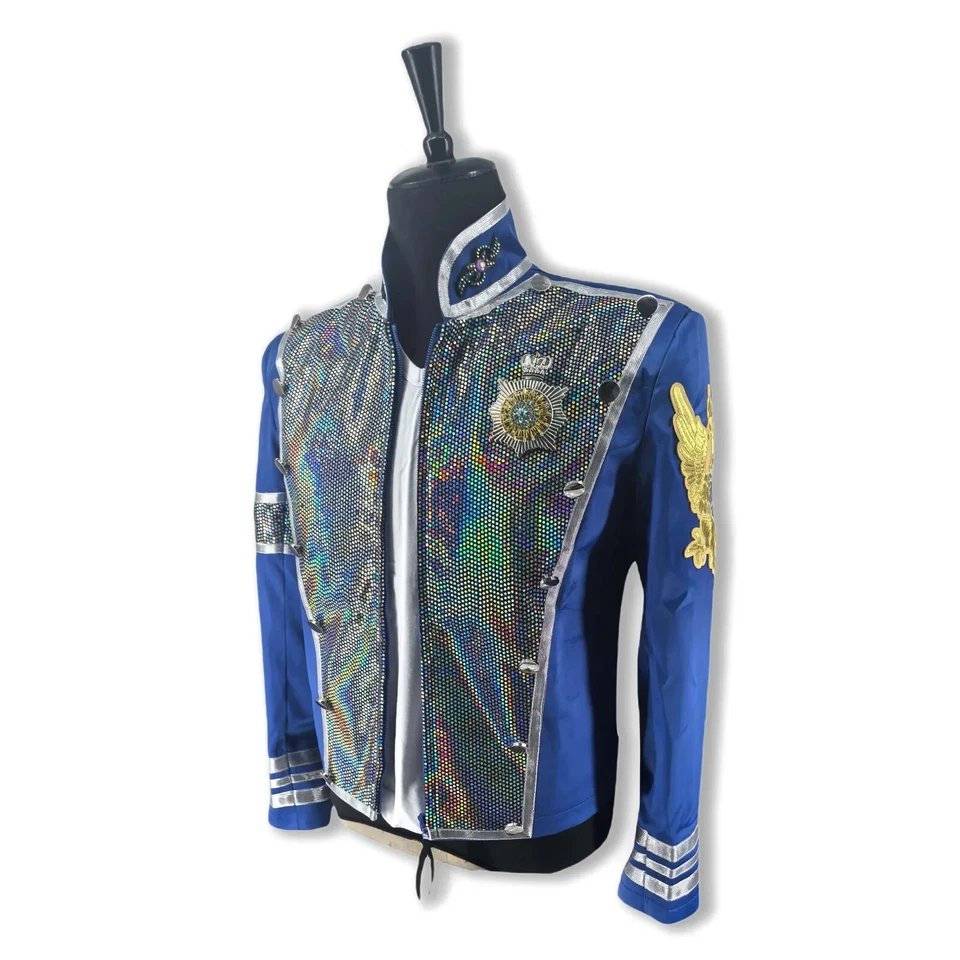 Disfraces Punk Michael Chaqueta Azul Sangre en la Pista de Baile Imitador Foto 3 de 4