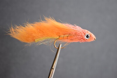 SOLID ORANGE DUNGEON STREAMER Fly Fishing Fly Flies, 1 Fly, You Choose Size
