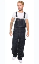 Men's Denim Dungarees Bib and Brace Heavy Duty Jumpsuit Overall Workwear Pants
