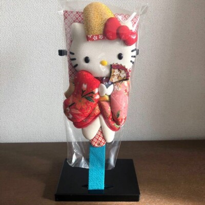 Hello Kitty Hagoita Sanrio with Stand 10.2 inches Made in Japan Limited 2000