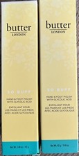 SET OF 2 Butter London So Buff Hand  Foot Treatment With Shea Butter - .55 oz