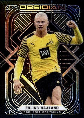 2023-24 Panini Obsidian Soccer Erling Haaland Obsidian Patch Auto