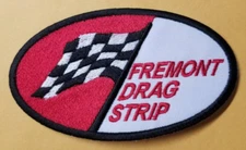 Embroidered FREMONT DRAG STRIP Patch approx 2x3.75"