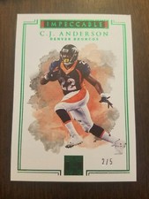 2017 Panini Impeccable Emerald #10 C.J. Anderson 2/5