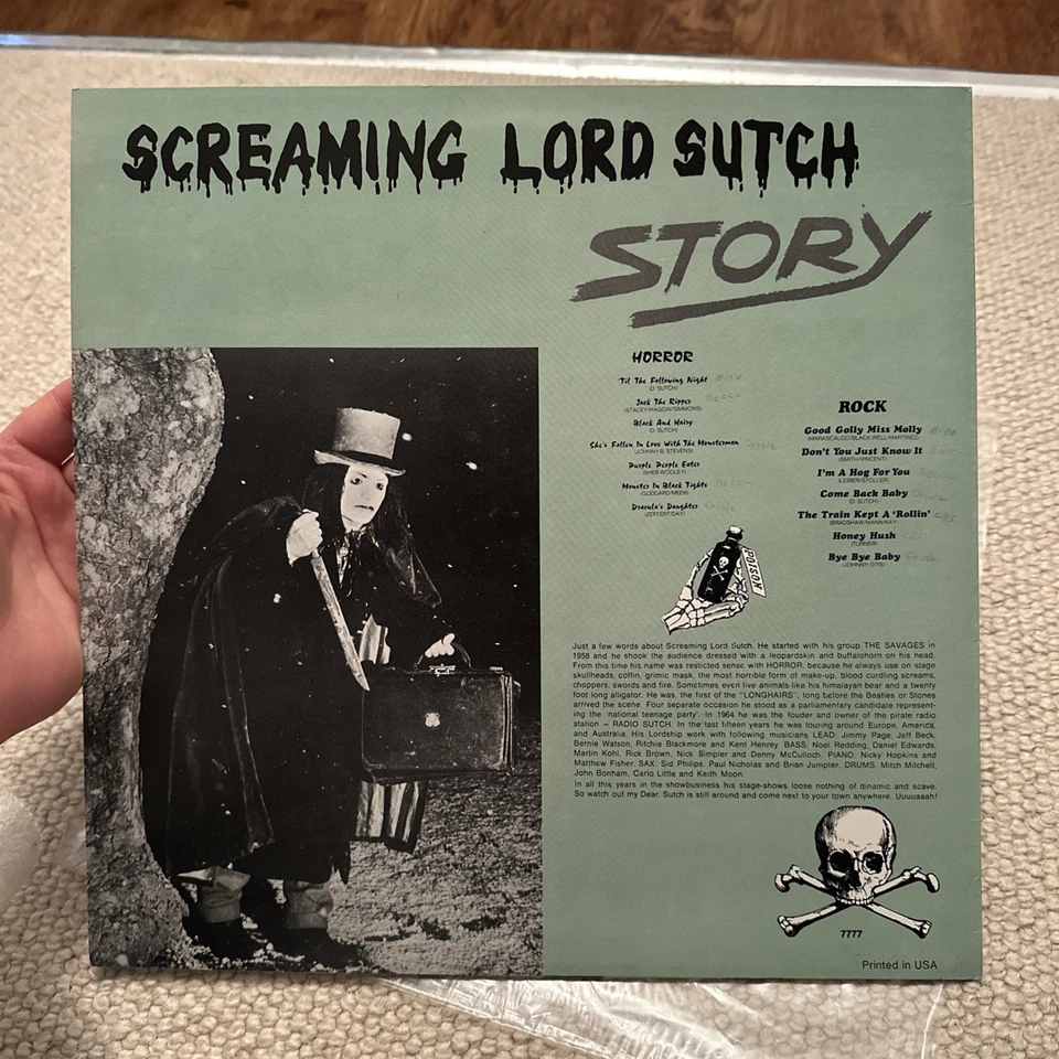 Screaming Lord Sutch Story Vinyl 12” Printed In USA  777 - Image 4 of 4