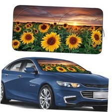 Sun Shade for Car Windshield, Foldable Vehicle Sun Visor for Large Sunflower