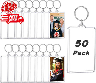 Acrylic Keychain Photo Frame for DIY Craft and Picture Insertion SHIPS FREE