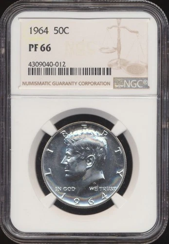 1964 Kennedy Half Dollar NGC PF 66