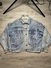 Vintage 80s Levi's Denim Jacket Men's Trucker Made USA 70507 0214 Size L Large