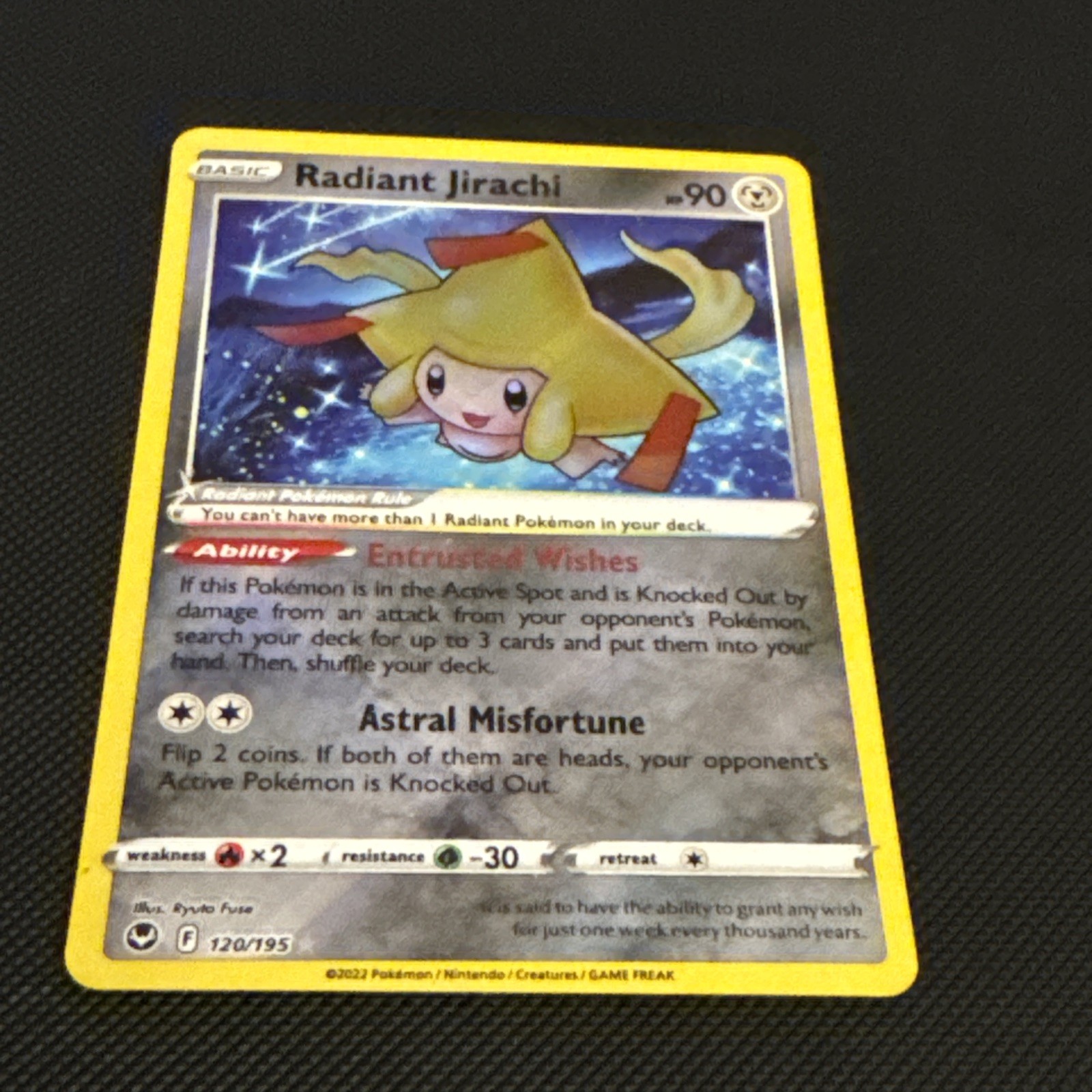 Pokémon TCG Radiant Jirachi Silver Tempest 120/195 NM
