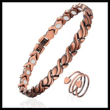 Copper Bracelets for Women, Ultra Strength Magnetic Therapy Bracelet for Pain...