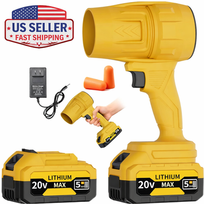 #ad #ad Turbo Jet Air Blower Leaf Blower Fan Cordless Battery Powered Portable $29.49