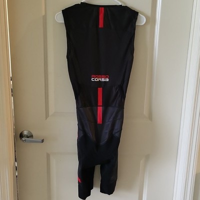 Castelli Rosso Corsa トライアスロンウェア　上下 Castelli Rosso Corsa Men's Sleeveless Triathlon Suit Full Zip