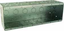 965 3-1/2-Inch Deep 134.8 Cubic Inch 6-Gang Nongangable Masonry Box, Gray