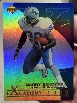 Barry Sanders EXCALIBUR HOLO FOIL CARD COLLECTORS EDGE DETROIT LIONS MINT /5000