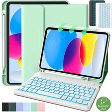 Hülle mit Beleuchtete Tastatur Für iPad 11/10/9/8/7th Gen Air 5/6 Air M4 M3 Pro