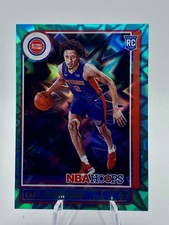 2021-22 NBA Hoops CADE CUNNINGHAM Teal Explosion Rookie RC #201 Detroit Pistons