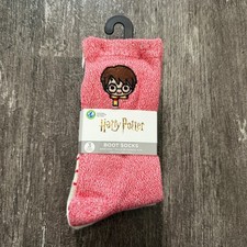 Harry Potter Boot Socks Womens Shoe Size 4 - 10 3 Pair Pack Red Gryffindor Style