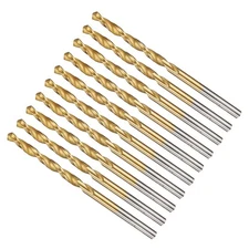 METALLIXITY Drill Bit 1/8 10Pcs, 4241 High-Speed Steel Straight Shank Titaniu...
