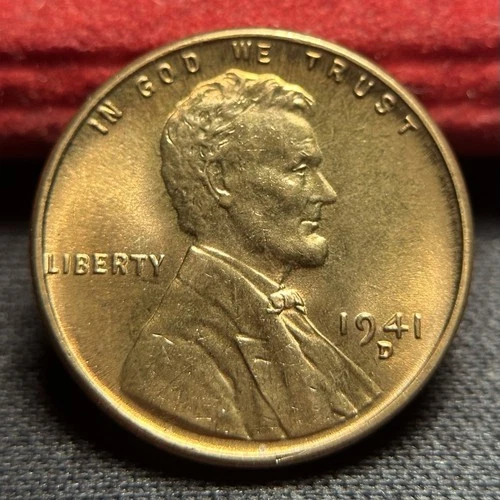 1941-D Lincoln Wheat Cent BU GEMS From Original Roll Some Toned