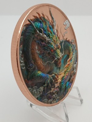 2026 Dragon Lore 5 oz .999 Copper Colorized Ultra High Relief See