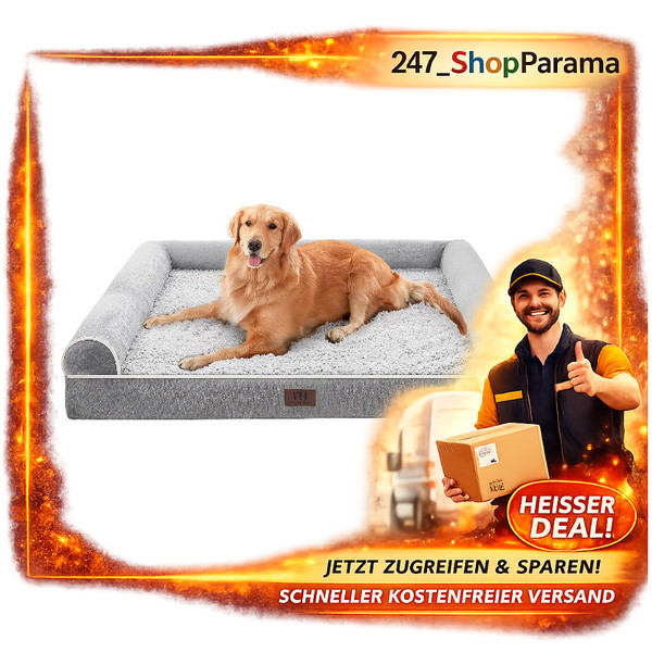 OrthopäDisches Hundebett 91X68Cm Wasserdicht FüR MittelgroßE Hunde-image