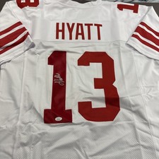 Jalin Hyatt Autographed Signed XL Custom Giants Jersey-JSA Witnessed