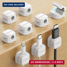 9 Pack Magnetic Cable Clips Cable Smooth Adjustable Cord Holder, Under Desk Ca