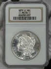 1879-S Morgan Silver Dollar $1 NGC MS64 San Francisco Rainbow Rim Toned BU Coin