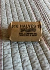 90% Silver Half Dollar roll. 19 Liberty & 1 Franklin, total face value of $10.00