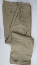 LANDS END Khaki School Uniform Plain Front Stain Resistant Pants Womens 8 NEW