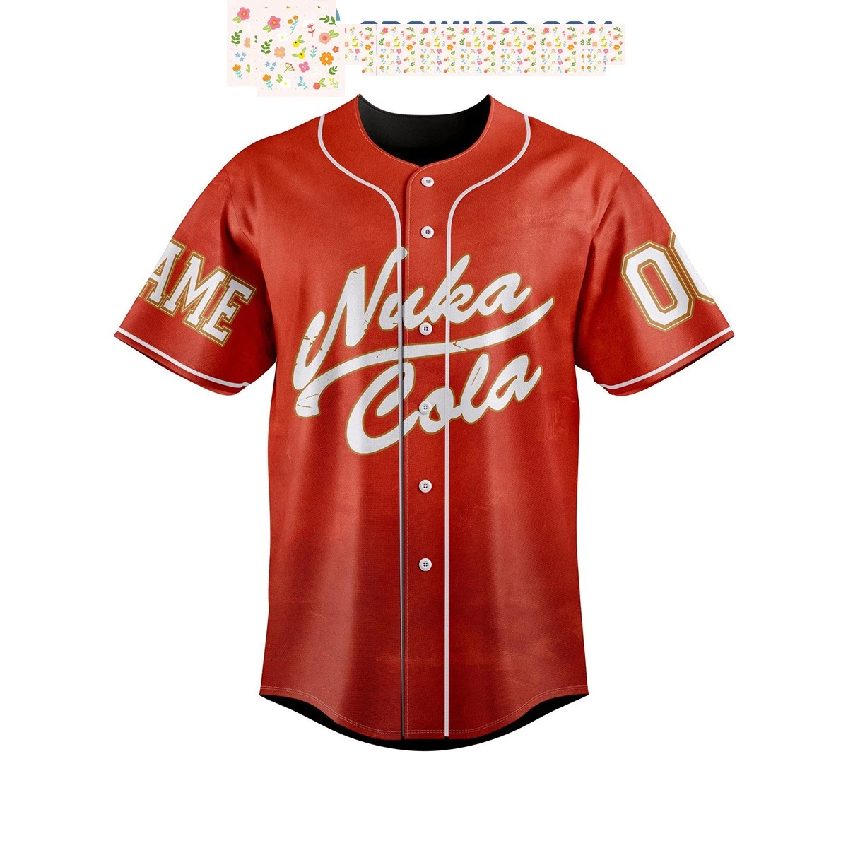 Nuka-Cola Falllout Personalized Baseball Jersey
