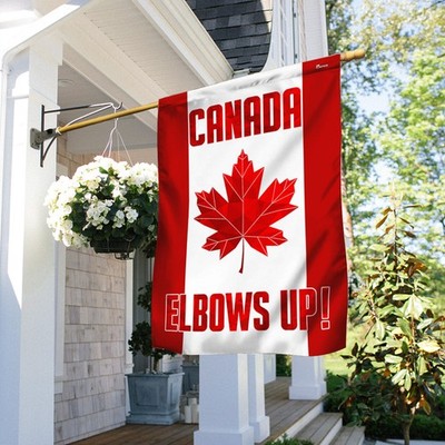 Elbows Up Canada True North Strong Flag =