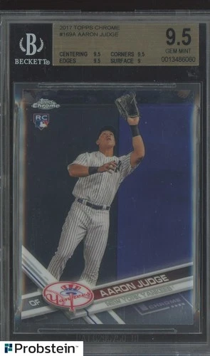 2017 Topps Chrome #169 Aaron Judge Yankees RC Rookie BGS 9.5 GEM MINT