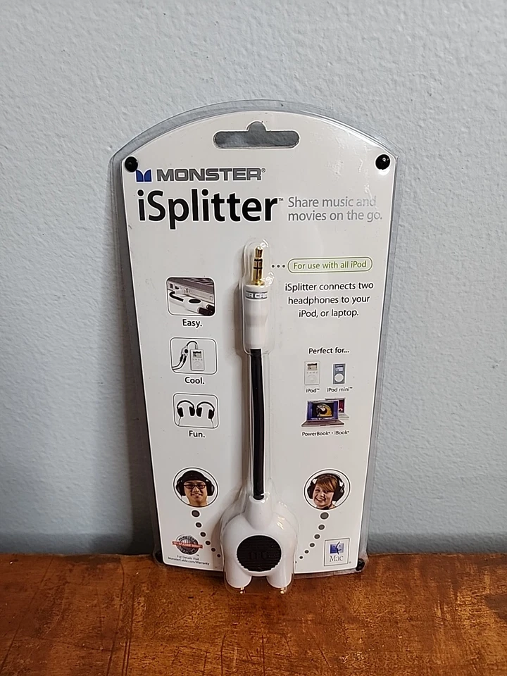 Monster iSplitter Aux Cord MusicShare Audio Splitter NOS New Discontinued 2004 - Image 4 of 4