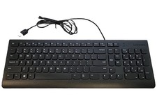 Lenovo Calliope 00XH587 Black USB Wired Desktop US Keyboard Mouse Cords New