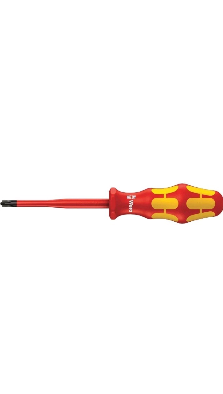 Wera Kraftform VDE Insulated SLIMLINE Screwdriver Phillips, Pozi, 5,5 , PZ/S2.