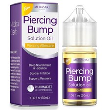 MURASAKI BEAUTY Piercing Bump Solution Oil, 1.06 fl oz, Aftercare 1 Pack