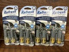 🔥4-PACK Refresh Your Car Oil Wick NEW CAR Scent Vent  Air Freshener