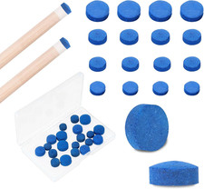 20 Pieces Billiard Pool Cue Tips, 13/12/10/9Mm, Pool Stick